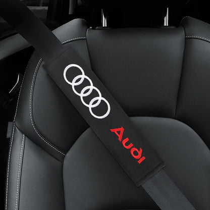 2PCS Car Seatbelt Shoulder Pad Driving Seat Belt Vehicle Pad Cover For Audi s line A4 b6 b8 b7 b9 b5 A6 A3 A8 Q3 Q5 Q7 Q8