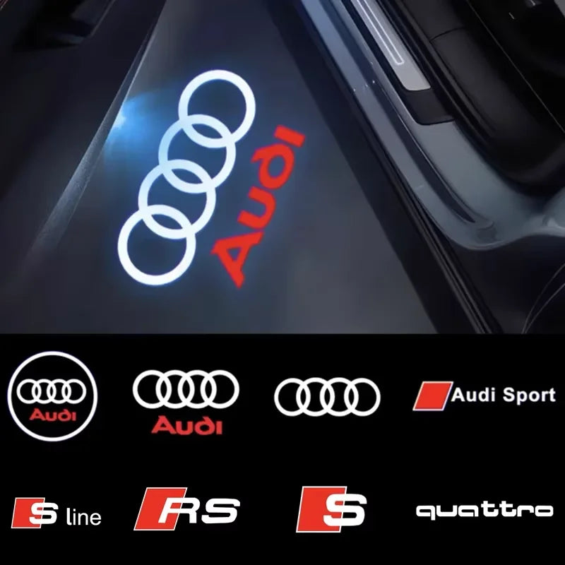 2025 Car Door Welcome Light Led HD Projector Lamp For Audi A3 A4 B8 8P 8V A6 C7 A5 Q5 B7 B6 B9 SLINE QUTTRO RS Q3 Q7 S3 S4 S5 S6
