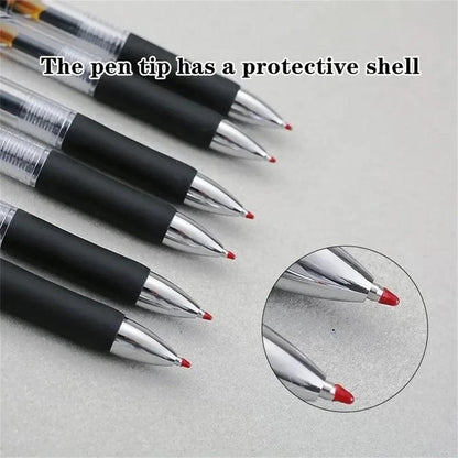 23/33Pcs Retractable Ballpoint Pen Large Capacity 0.5mm Ballpoint Pen Black/Red/Blue Replaceable Refill School Supplies
