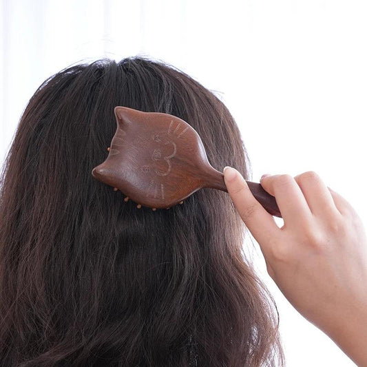 Wooden Scalp Massage Comb for Relaxation & Care