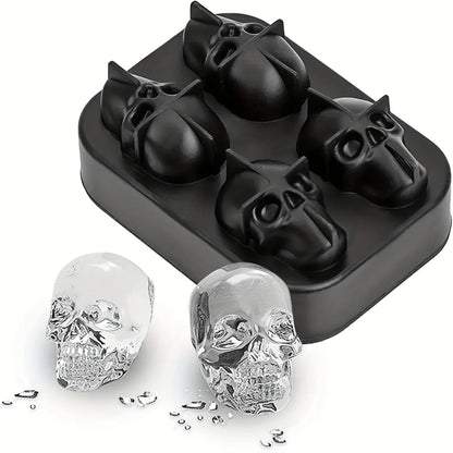 3D Skull Silicone Ice Ball Mold for Cocktails