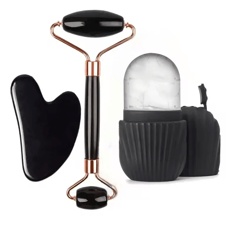 1/2/3pcs Ice Face Roller Facial Skincare Ice Roller Set,Facial Roller GuaSha FaceTool Set,Face Massage Roller Lifting Contouring