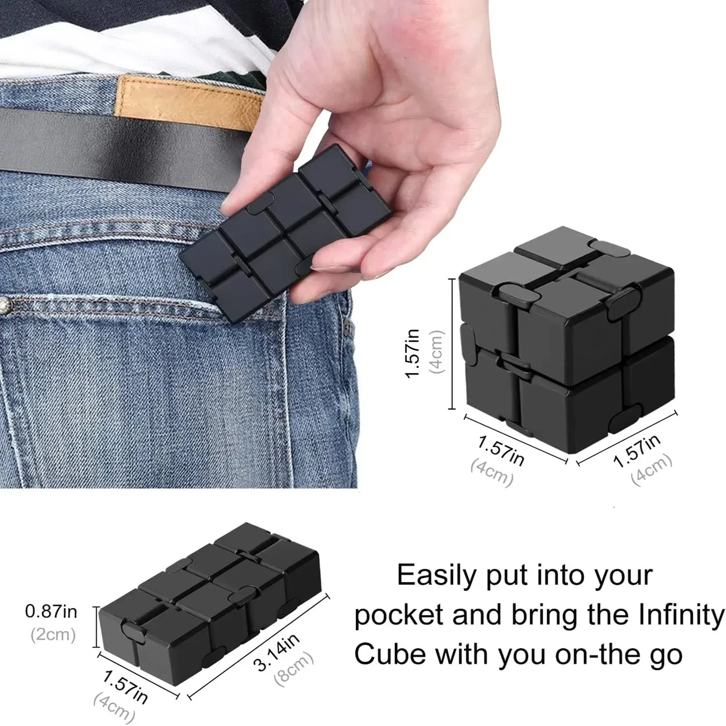 Infinity Cube Fidget Toy for Stress & Focus Relief