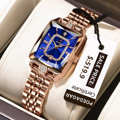 POEDAGAR Luxury Watch For Woman Waterproof Calendar High Quality Ladies Watch Stainless Steel Quartz Women's Watches Elegant+Box