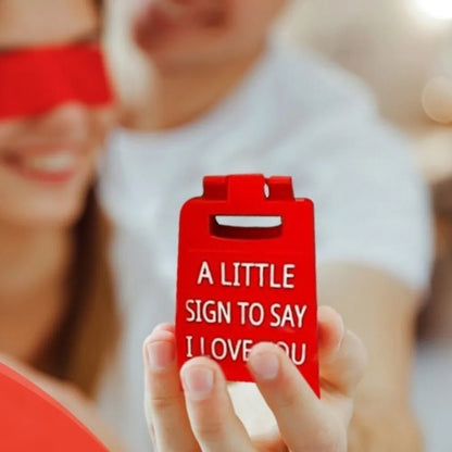 3D Printed Mini "I Love You" Sign - Plastic Desktop Decoration Suitable for Valentine's Day Gift, Wedding