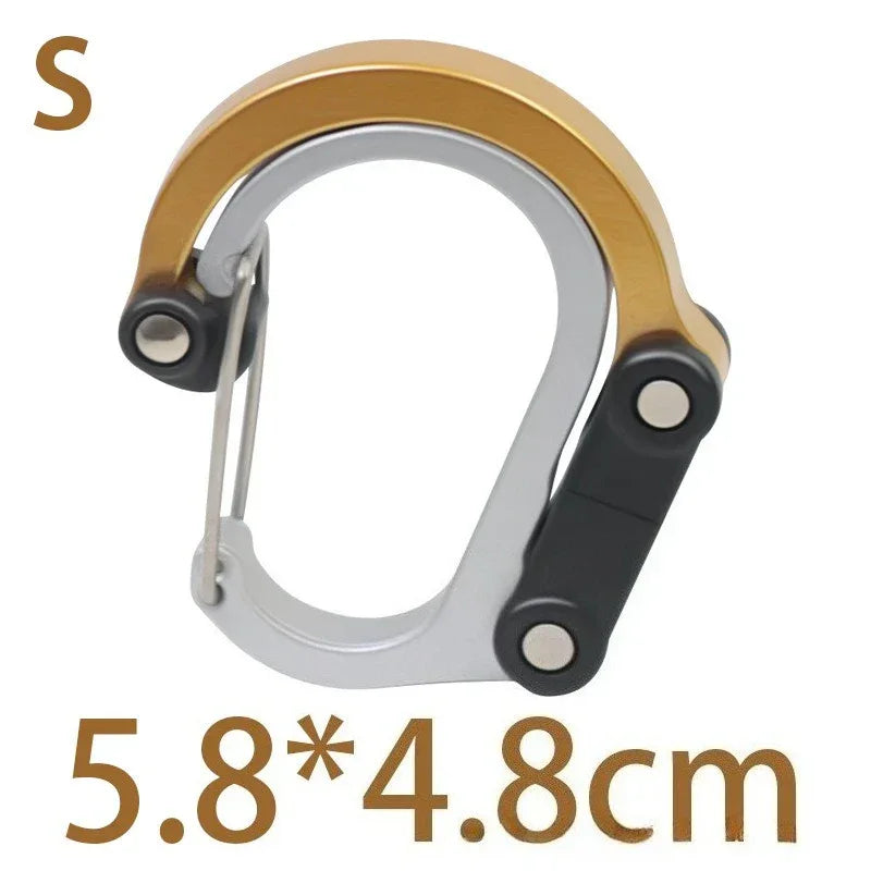 Camping Hybrid Gear Clip Carabiner Rotating Hook Clip Non-Locking Strong Clips for Fishing Hiking Travel Backpack Carabiner Clip