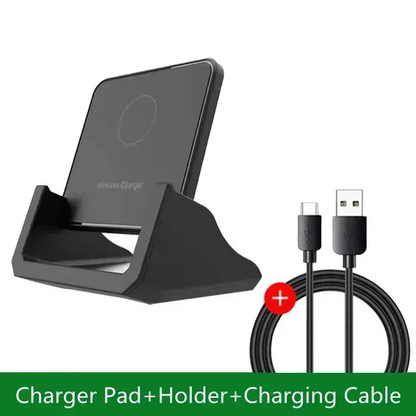 30W Wireless Charger Pad Stand Desktop Ultra-thin Mobile Phone For iPhone 15 14 13 12 Samsung Xiaomi Fast Charging Dock Station - Urbizia