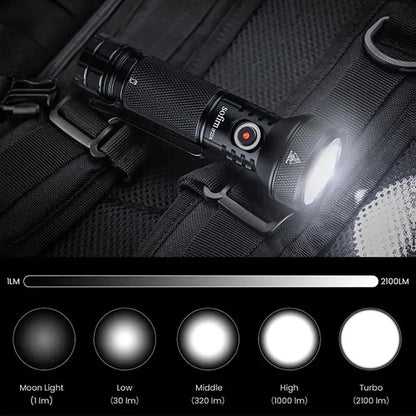 SOFIRN IF22A TIR Optics 2100lm LED Flashlight Rechargeable 21700 USB C Powerful EDC Light Torch Outdoor Lantern for Fish