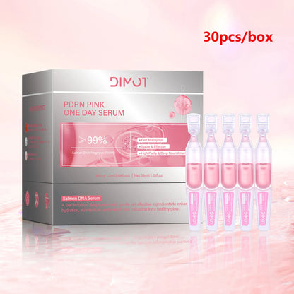 30pcs/Box PDRN Pink One Day Serum Deep Moisturizing,Repairs,Brightens,Reduces Sagging Skin Care Essence Multi-effect Benefits