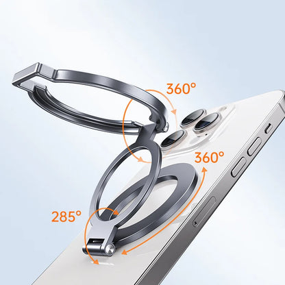 360° Rotation Magnetic Finger Ring Phone Holder Aluminum Alloy Foldable  For iPhone 17 16 15 14 13 12 Pro Max