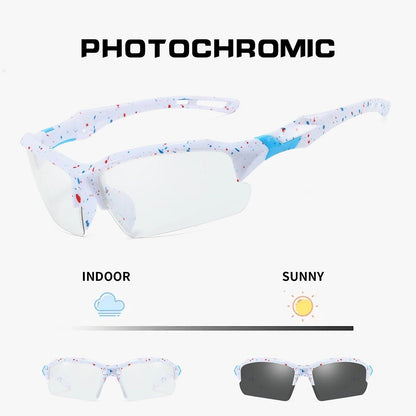 UV400 Safety Goggles Photochromic Cycling Glasses Men Women Outdoor Sport Eyeglasses Bike Sunglasses Bicycle Eyewear