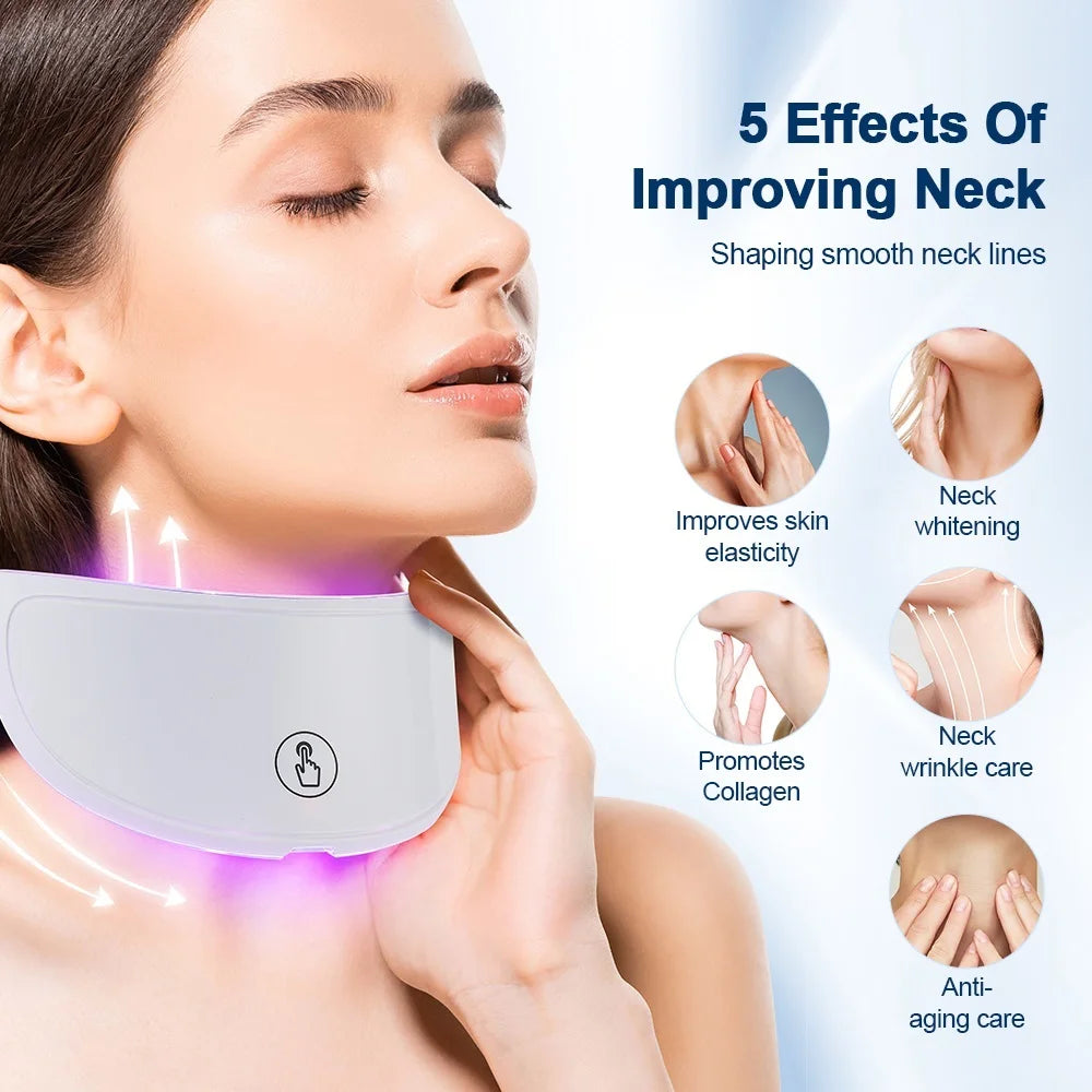 7-Color LED Facial Mask with Neck Light Therapy