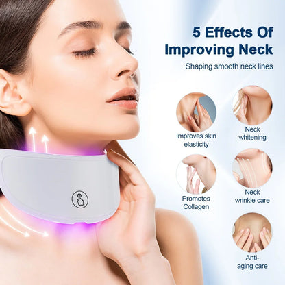 7-Color LED Facial Mask with Neck Light Therapy