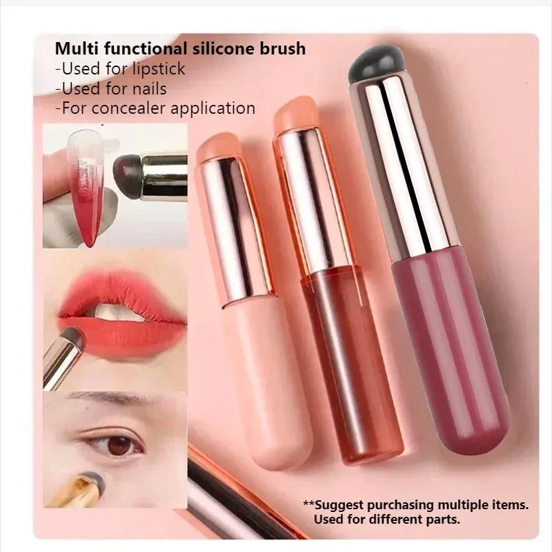 Nail Art Silicone Brush Reusable Mirror Powder Pigment Applying Manicure Tool Gradient Effect Nail Arts Silicone Applicator