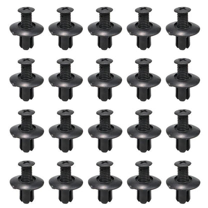 8mm Black Plastic Rivets for Car Bumper and Fender – 10 to 50 Pcs