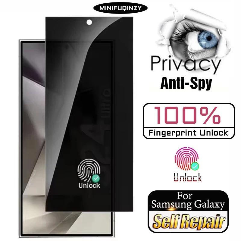 Unlock Self Repair Film For Samsung Galaxy S26 S25 Ultra S24 Plus S23 S22 Privacy Screen Protector S20 S10 Note 20 10 S21 5G