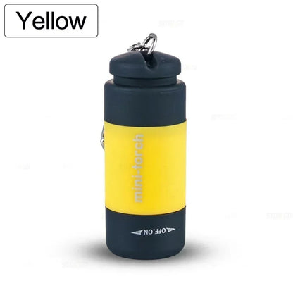 USB Rechargeable LED Multifunctional Strong Light Pocket Keychain Flashlight Waterproof Outdoor Hiking Camping Mini Flashlight - Urbizia