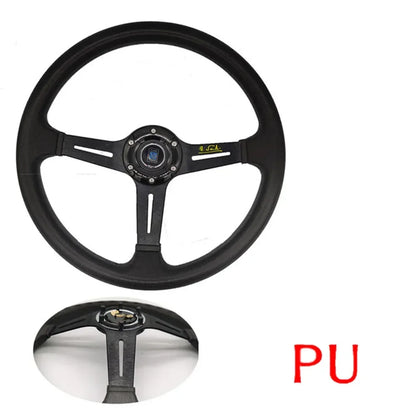 Universal 14 Inch PU Auto Racing Steering Wheels Deep Corn Drifting Sport Steering Wheel