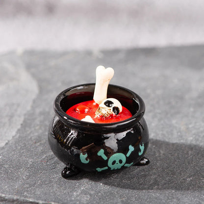 Miniature Halloween Resin Figurines – 3D Horror Raven, Tombstone, Ghost & Skull Ornaments