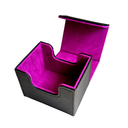 Premium Pu Leather Card Storage Box Large Capacity Sleek Minimalist Style For Sport Cards  Game Decks Durable Portable Organizer