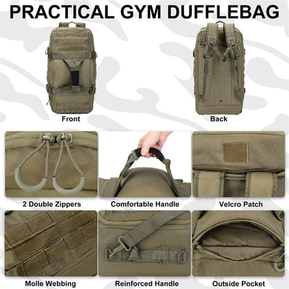 LQARMY 30L 45L 80L Outdoor Mountaineering Bag Molle Tactical Backpack Large Duffel Bag Hiking Camping Travel Bags