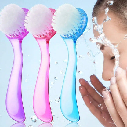 3‑Piece Facial Cleansing Brush Set Soft Bristle Exfoliating
