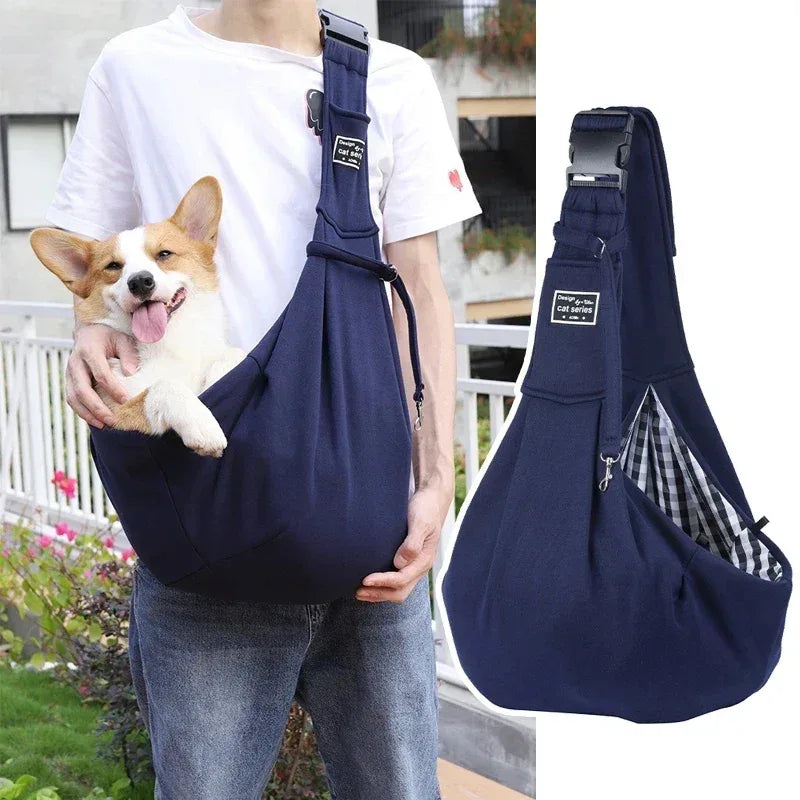 Adjustable Pet Dog Carrier Bag Outdoor Travel Puppy Single Shoulder Bags Dogs Comfort Sling Handbag Corgi Puppy Tote Pouch - Urbizia