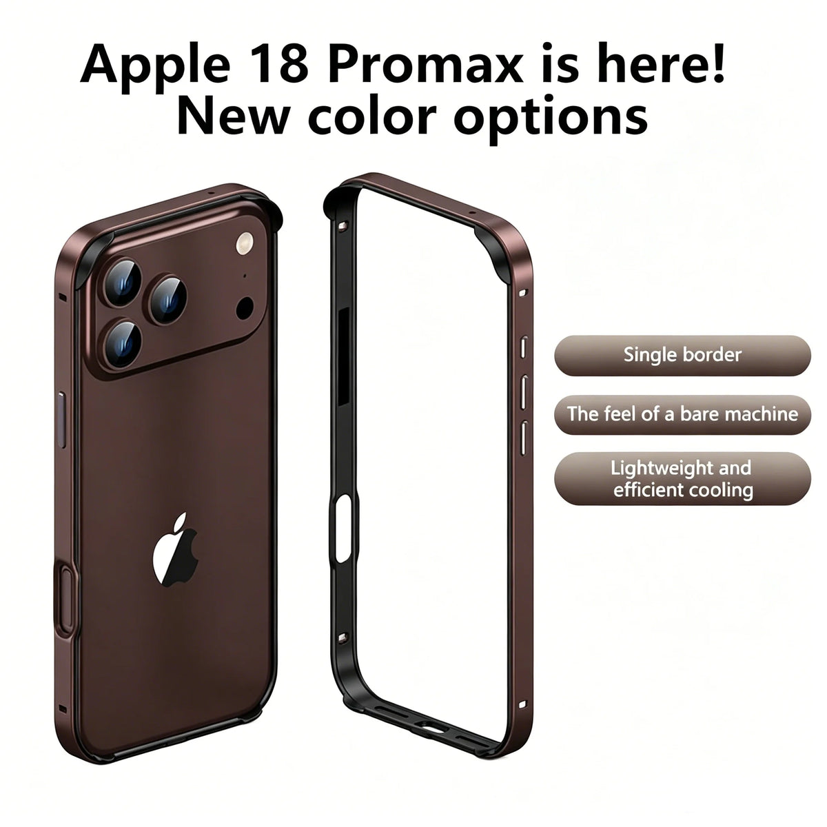 Hybrid Silicone Frame Aluminum Metal Phone Case For iPhone 18 17 16 15 14 Plus 13 12 Pro Max Better Heat Alloy Slim Bumper