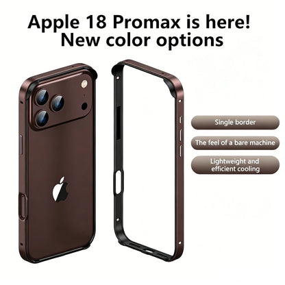 Hybrid Silicone Frame Aluminum Metal Phone Case For iPhone 18 17 16 15 14 Plus 13 12 Pro Max Better Heat Alloy Slim Bumper