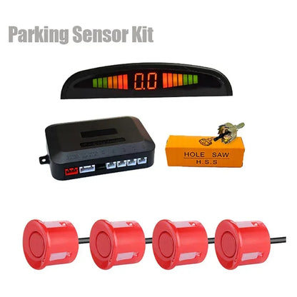 Car LED Parking Sensor Kit with 4 Radar Accurate Digital Display of Obstacle Distance Alarm Parktronic Kit Suitable For Most Car - Urbizia