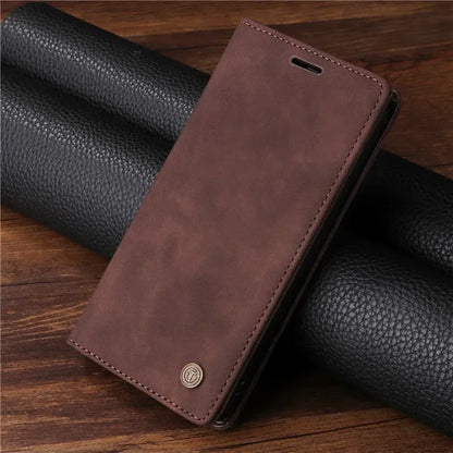 Leather Flip Phone Case For Samsung Galaxy S26 S25 S22 S23 S24 Ultra S10 Plus S20 S21 FE Note 20 Ultra Luxury Wallet Cover
