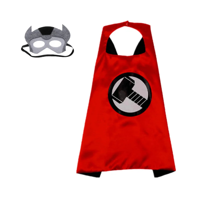 MINISO Superhero Cape – Cartoon Anime Cosplay Costume with Mask for Kids Halloween Birthday Gift