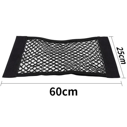 Car Trunk Mesh Organizer Car Tail Storage Net Seat Back Pocket Universal Trunk Bag Auto Magic Tape Network Interior Accessories