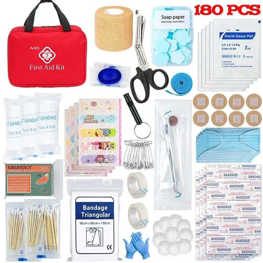 First Aid Kit 26-330 Piece All-Purpose Tactical  Emergency Kit In The Car Acessories Survival Kits Camping Medical Bag