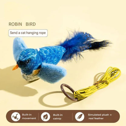 Simulation Bird Cat Toys Cats Interactive Cat Toy Realistic Bird Sound Cat Toy Plush Cat Toy Catnip Cat Toy for Cats Kitten Toy - Urbizia