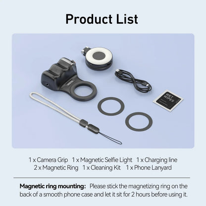 TELESIN Magnetic Phone Camera Shoot Hand Grip Universal Smart Phone Holder Shooting Aid Remote Control Handle for Iphone Andriod