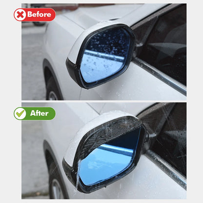 2PCS Car Rearview Mirror Rain Eyebrow Protector Clear Vision Cars Mirror Accessories for Rearview Mirror Sun Visor Shade Cover