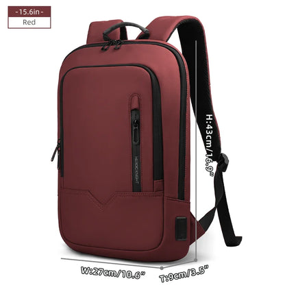 Heroic Knight Thin Male Work Backpack Multifunctional Fashion 15.6 In Laptop Backpack Casual Waterproof Business Travel Daypack