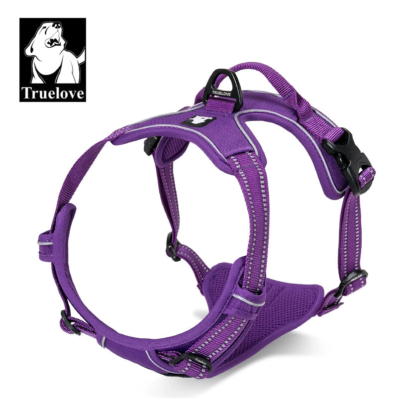 Truelove Pet Harness Fashionable Nylon Durable Dog Harness Reflective Breathable Padded Training Vest Luxury Pet Accessories