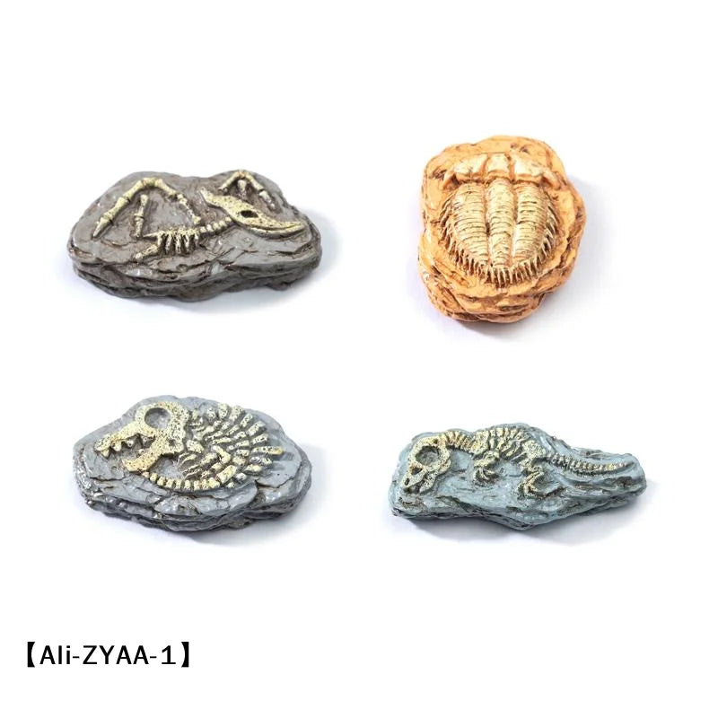 4pcs Micro Landscape Simulation Dinosaur Fossils, DIY Decorations, Desktop Accessories Small Ornaments