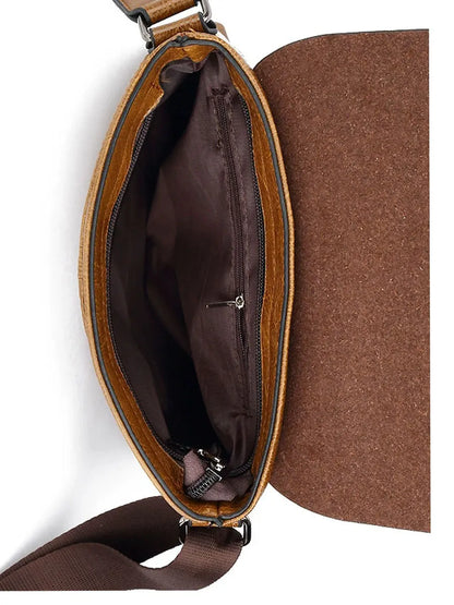 Vintage Men's Crossbody Bag, New Trendy Men's Bag Exported to Southeast Asia, Europe and America, Urban Leisure Travel Shoulder