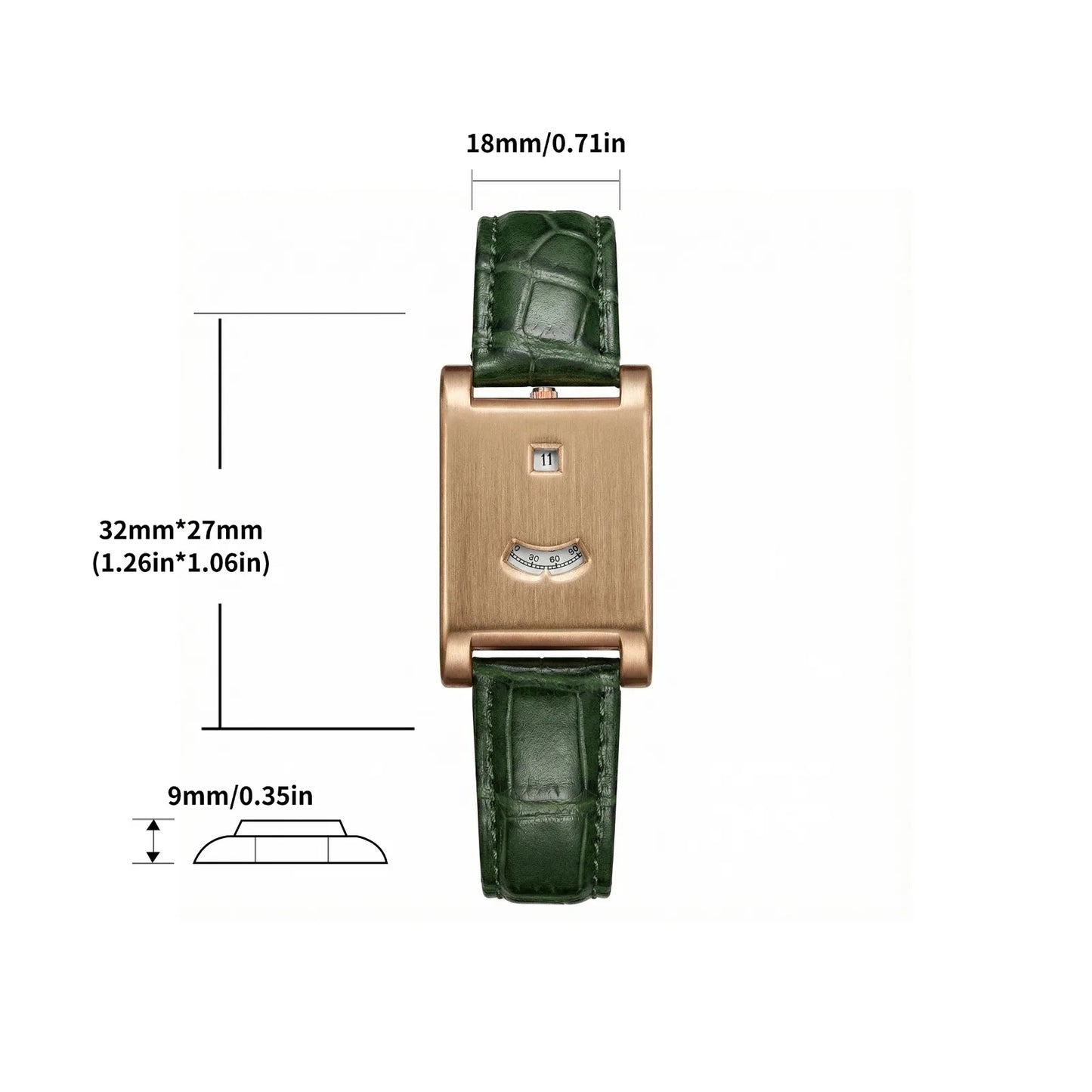 CILOA Men Square High Quality Men's Tank Watch Luxury Men's Watches Man Automatic Mechanical Men Steeldive Man Elegant Gift