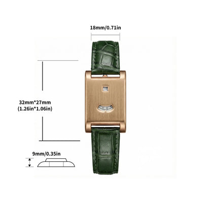 CILOA Men Square High Quality Men's Tank Watch Luxury Men's Watches Man Automatic Mechanical Men Steeldive Man Elegant Gift