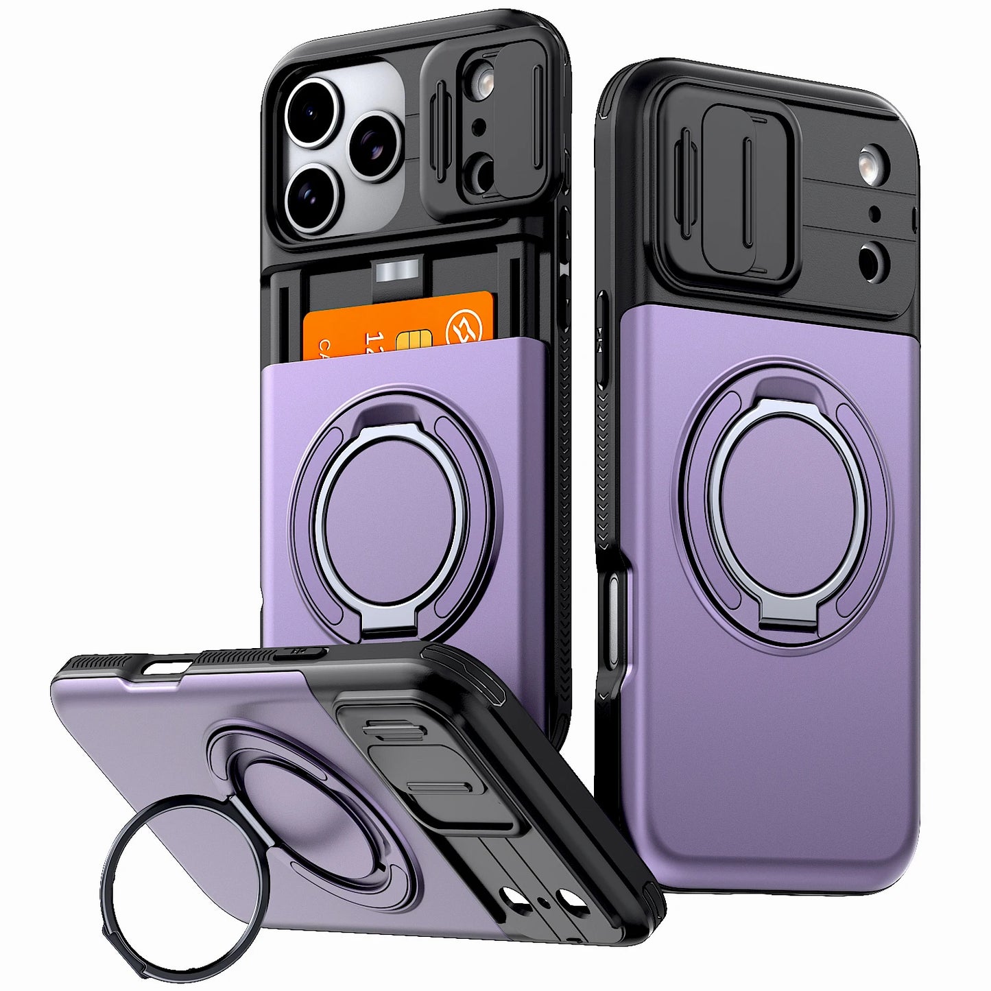 Luxury Wallet Case For iPhone 18 17 16 15 14 13 12 Pro Max 17E 16E 17Pro IPhone17 Shockproof Armor Card Slot Stand Holder Cover