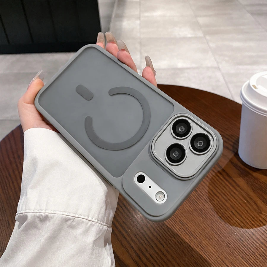 Matte Translucent Magnetic Phone Case Compatible with iPhone 18 17 16 15 14 13 12 11 Pro Max Plus, Wireless Charging Compatible, Shockproof Bumper Cover with Raised Camera Lens Protection, Precision Cutouts and Skin Friendly