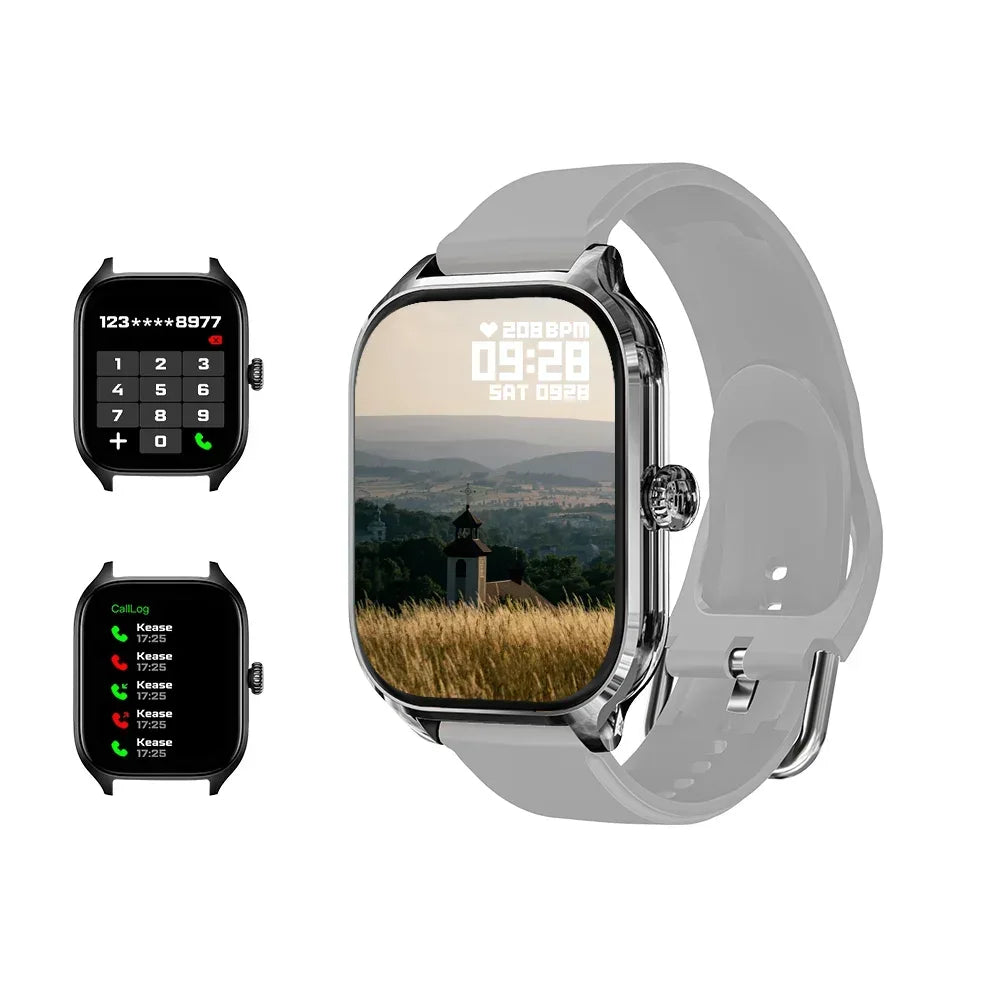 KESHUYOU H9 2025 Smart Watch 2.01-inch HD Display Receive Make Calls Message Preview Sport Mode Weather Forecast Smart Watch - Urbizia