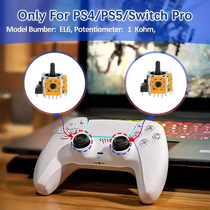 10PCS 3D Analog Joystick ThumbStick For PS5/PS4/Nintendo Switch Pro Controller Replacement Repair Parts Kit Game Accessories