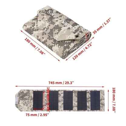60W 80W 100W Foldable Solar Panel 5V USB Portable Folding Bag Battery Charger for Phone Outdoor Camping Waterproof Power Bank - Urbizia