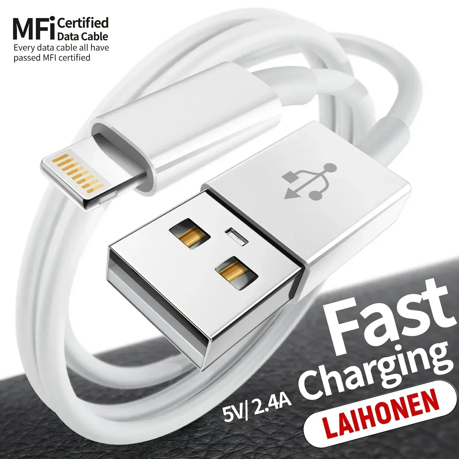 Original Quality USB Charger Cable for iPhone 14 8 7 6S Plus 13 12 Pro XS Max XR SE Fast Charging Cord Data Sync Line 1m 2m 3m - Urbizia