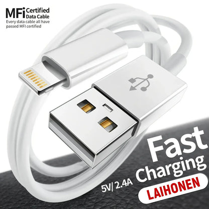 Original Quality USB Charger Cable for iPhone 14 8 7 6S Plus 13 12 Pro XS Max XR SE Fast Charging Cord Data Sync Line 1m 2m 3m - Urbizia